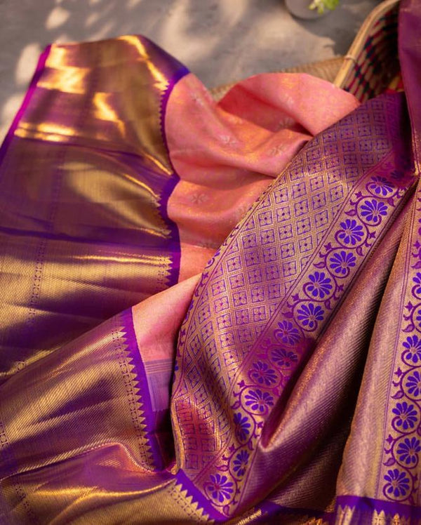 Beautiful Rich Pallu & Jacquard Work Lichi Silk  - Special Wedding Edition