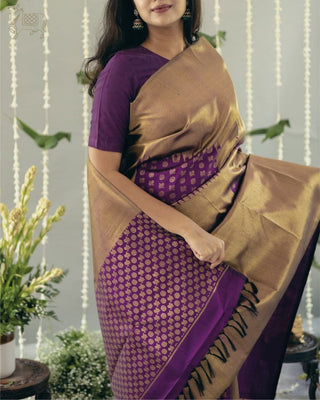 Fancifull Dark Beige Soft Silk Saree