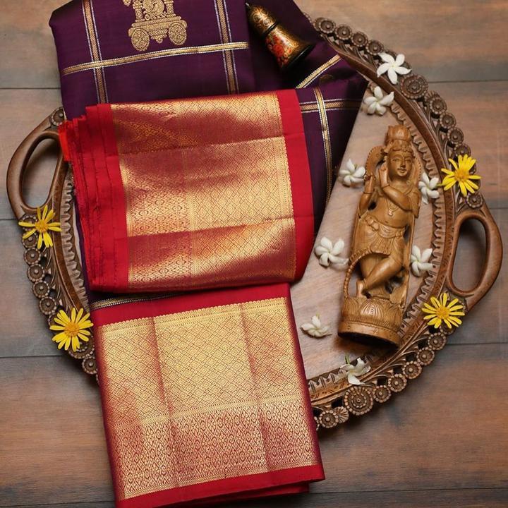 Contrast With Exclusive Jacquard Rich Pallu & Jacquard Work Party Wear Saree