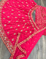 Divya Khosla Wear a Georgette Heavy Embroidery Work With Real Mirror Lehengha Choli Set With Dupatta