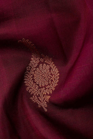 Luxura Maroon And Gold Tone Kanchipuram Soft Silk Saree