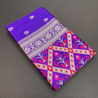 Party Wear Fancy Designer Purple  Sarees Soft Silk Saree  Banarasi Saree Beautiful For Women Saree