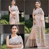 Off White Handloom Weaving Silk Saree With Rich Contrast Wooven Pallu