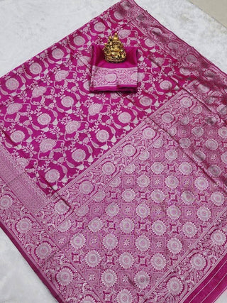 Greatest Pink Banarasi Silk Saree